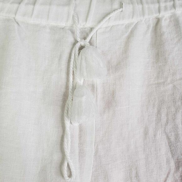 Talbots Pants Linen Women’s Plus Size 20 W Crop White Nantucket Lagenlook - Picture 5 of 10